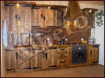 Кухонный гарнитур из массива дерева. Артикул: веб-00038